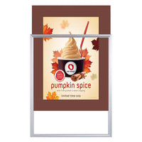 TOP LOADER SIGN FRAME 11" x 14" WITH 3" WIDE MAT BOARD (SHOWN IN SILVER WITH MAROON MAT BOARD)