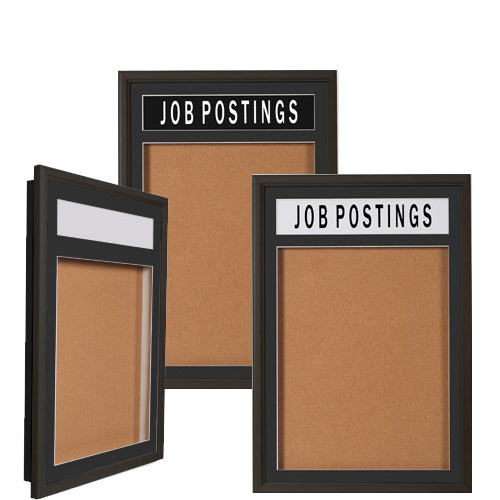 Designer Wood Bulletin Board 36 x 36 SwingFrames with Header & Lights