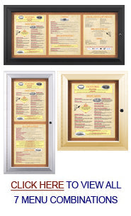 Indoor Enclosed Menu Cases for 11" x 14" Portrait Menu Sizes