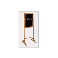 Wooden Oak Changeable Letterboard Double Pedestal 24 x 36 Sign Stand