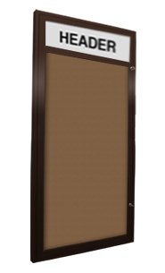 24x48 Indoor Extra Large Display Case w Cork Bulletin Board Panel