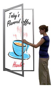 Extra Large Indoor Enclosed Dry Erase White Marker Board SwingCase | Magnetic White Board Porcelain on Steel Writing Surface