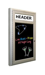 Indoor Dry Erase Black Boards Enclosed