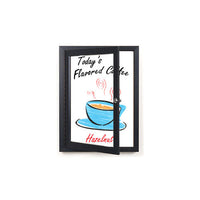 SwingCase Extra Large Indoor Enclosed Dry Erase Marker Board LED Lighted | White Board Porcelain on Steel Writing Surface