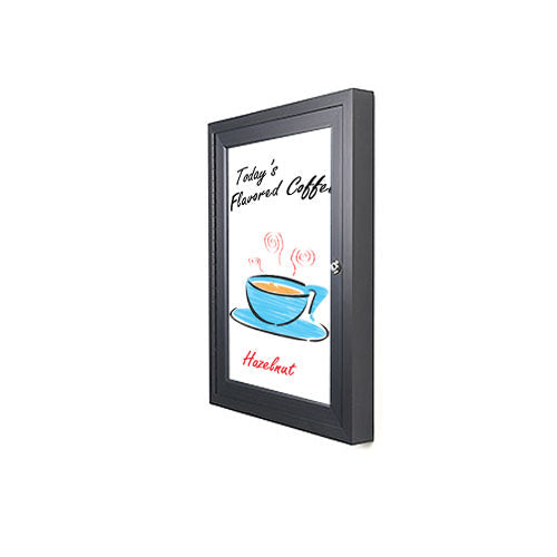 Extra Large Outdoor Enclosed Dry-Erase Whiteboard with LED Lights | Magnetic Porcelain-on-Steel Surface 15+ Sizes