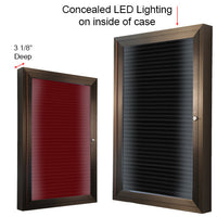 Extra Large Outdoor Enclosed Letter Boards with LED Lights and Posts (Single Door)
