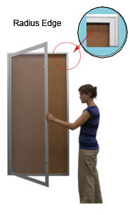 Extra Large Indoor Enclosed Poster Swing Cases with Lights (Radius Edge)
