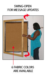 Extra Large Wide Wood 48 x 96 Enclosed Bulletin Cork Board SwingFrames