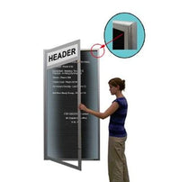 EXTRA LARGE Radius Edge Enclosed Letter Boards | LED Lights and Personalized Message Header Printed Free