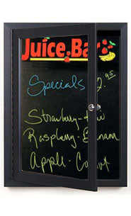 Indoor Dry Erase Marker Board SwingCases | Enclosed Black Board Melamine