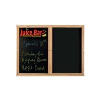 Indoor Enclosed Wood Framed Dry Erase Board (2 and 3 Doors) - Black Porcelain Steel
