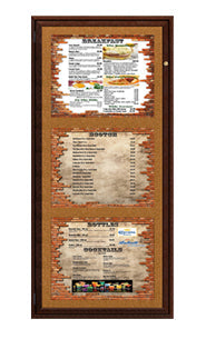 Indoor Wood Menu Displays | Indoor MenuCases