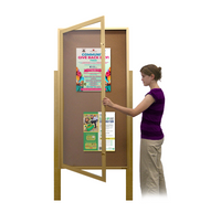 SwingCase 36x60 Extra Large Outdoor Enclosed Bulletin Board with Posts | Single Door Cabinet