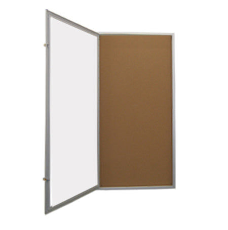 Extra Large 36 x 72 Indoor Enclosed Bulletin Board Swing Cases with Light (Single Door)