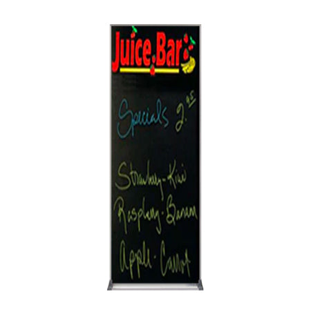 Value Line 12x36 Black Wet Erase Marker Board with Aluminum Frame