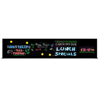 Value Line 12x84 Black Wet Erase Marker Board with Aluminum Frame