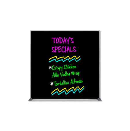 Value Line 18x18 Black Wet Erase Marker Board with Aluminum Frame