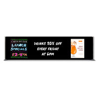 24x84 Magnetic Black Dry Erase Marker Board with Aluminum Frame