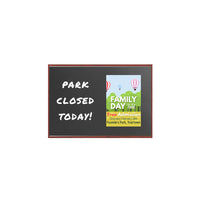 Hardwood Framed 11x17 Magnetic Black Wet Erase Marker Board with Porcelain on Steel Writing Surface