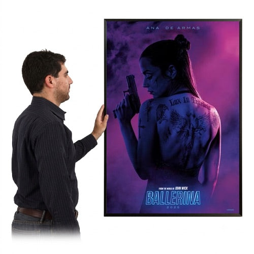 Classic Movie Classic Poster Frames 27x41 | High-Quality Metal Poster Display Frame with Elegant Square, Flat Face Profile in 5 Metal Finishes