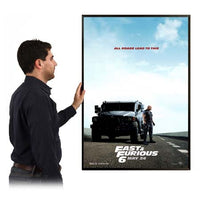 Small Movie Poster Frame 11" x 17" Poster Display Frame with Simple, Elegant, Flat Face Aluminum Profile