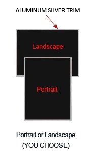 11 x 14 Black Message Board Metal Framed Melamine Marker Board