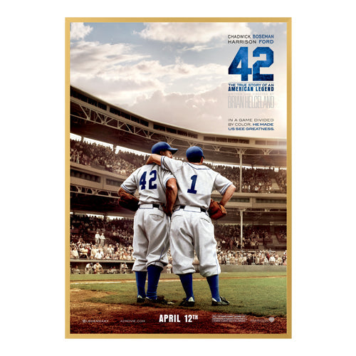 22x28 MOVIE POSTER FRAME SHOWN in SATIN GOLD FRAME (NOT TO SCALE) 