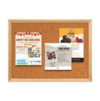 12 x 84 Wood Framed Cork Bulletin Board (with Decorative Frame Style)