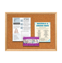 24 x 36 Wood Framed Cork Bulletin Board (with Decorative Frame Style)