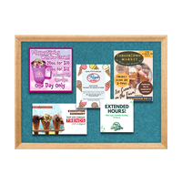 30 x 30 Wood Framed Cork Bulletin Board (with Decorative Frame Style)