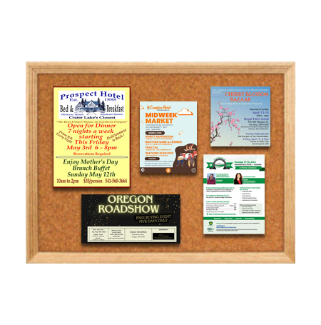 30 x 40 Wood Framed Cork Bulletin Board (with Decorative Frame Style)