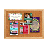 48 x 84 Wood Framed Cork Bulletin Board (with Decorative Frame Style)