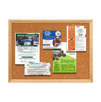 48 x 96 Wood Framed Cork Bulletin Board | with Decorative Frame Style