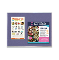 Value Line 12x72 Metal Frame Cork Bulletin Board | Open Face with Silver Trim Corkboard