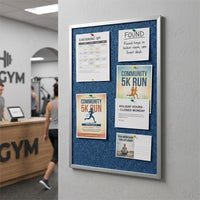Vinyl over Cork Bulletin Board 12x18 (Open Face with Silver Trim)