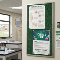 Vinyl over Cork Bulletin Board 12x24 (Open Face with Silver Trim)