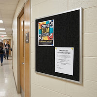 Vinyl over Cork Bulletin Board 18x18 (Open Face with Silver Trim)
