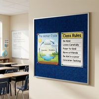 Vinyl over Cork Bulletin Board 24x24 (Open Face with Silver Trim)