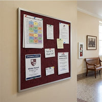 Vinyl over Cork Bulletin Board 30x30 (Open Face with Silver Trim)