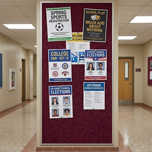 METAL FRAME 48x96 VINYL BULLETIN BOARD