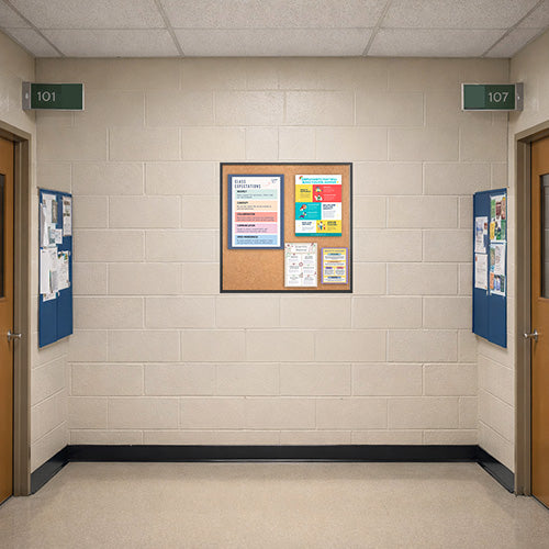 Access Cork Board™ 24" x 24" Open Face Classic Metal Framed Cork Bulletin Board