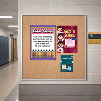 Access Cork Board™ 30" x 30" Open Face Classic Metal Framed Cork Bulletin Board