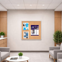 Access Cork Board™ 18x18 Open Face with Classic Metal Picture Frame Cork Bulletin Board