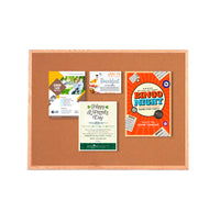 Product Name: Value Line 12x60 Wood Framed Cork Bulletin Board | Open Face with Hardwood Trim