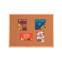 Value Line 14x22 Wood Framed Cork Bulletin Board | Open Face with Hardwood Trim