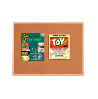 Value Line 24x48 Wood Framed Cork Bulletin Board | Wall Mount 1-Inch Hardwood Trim in Three Finishes