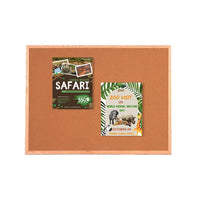 Value Line 24x72 Wood Framed Cork Bulletin Board | Open Face with Hardwood Trim in 3 Wood Finishes