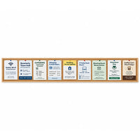WIDE WOOD 12x96 Framed Cork Bulletin Board (Open Face with 2" Wide Wood Frame)