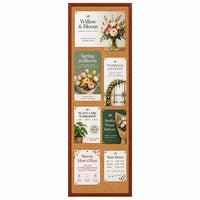 WIDE WOOD 24x72 Framed Cork Bulletin Board (Open Face with 2" Wide Wood Frame)