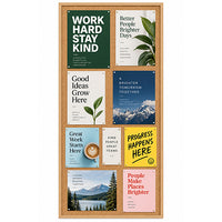 WIDE WOOD 36x72 Framed Cork Bulletin Board (Open Face with 2" Wide Wood Frame)